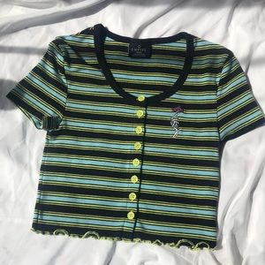 Empyre baby tee with embroidered design